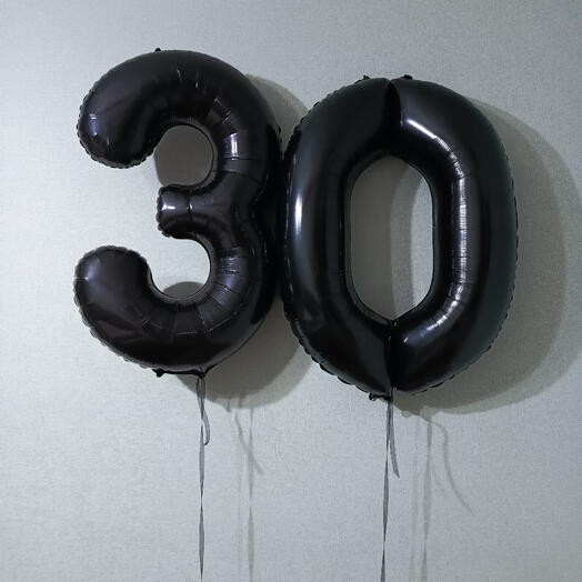 Цифры 30 фольгированные (можно другие)