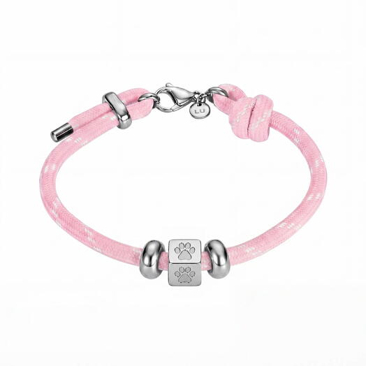 Розовый браслет LU CORD PINK [ЛАПКА]