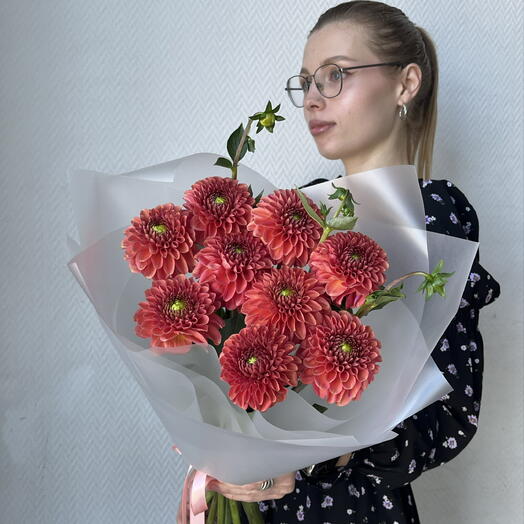 Рыжие георгины 🧡