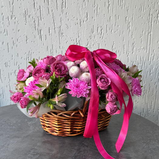 Розовая корзина