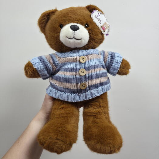 Мягкая игрушка Мишка в вязаном свитерке🐻
