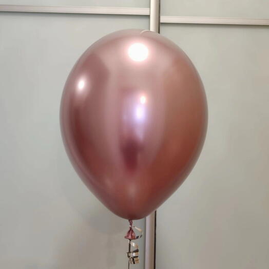 Шар хром (розовый) Glossy Pink с гелием. Гелиевые воздушные шарики на любое мероприятие, день рождения, юбилей корпоратив