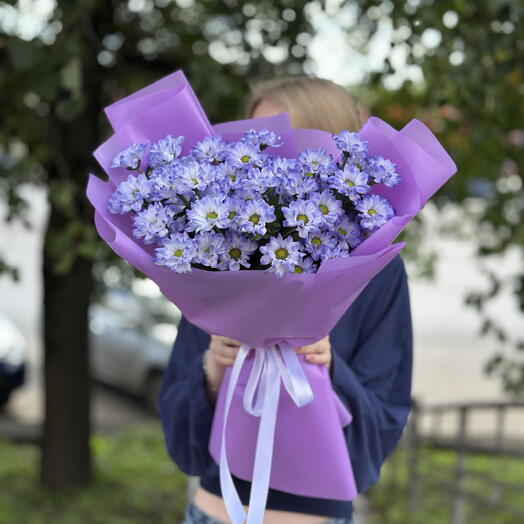 Букет лавандовые ромашки 💜