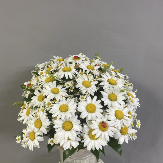 Корзина с ромашками