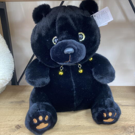 Играшка серный мишка с колокольчиками