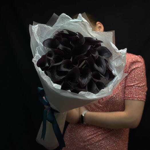 Каллы черно бордовые🌹