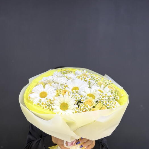 Букет с рамашками