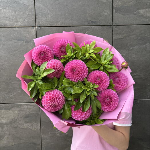 Букет с георгинами на 1 Сентября 💐