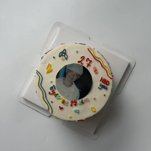 Бенто торт с детским фото и рисуночкам
