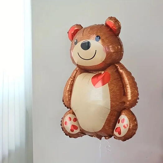 Огромный мишка шар фольга 91 см