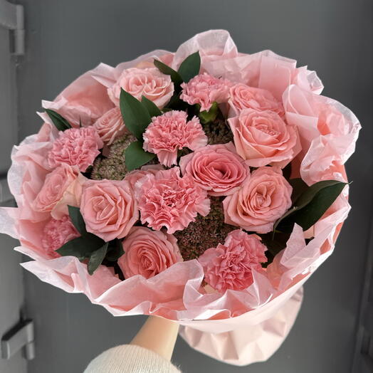 Розовый зефирный букет 🌸🤍