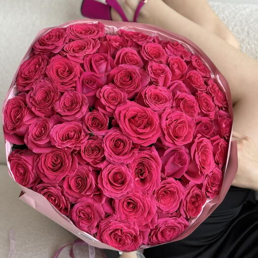 51 розовая эквадорская роза 🌺