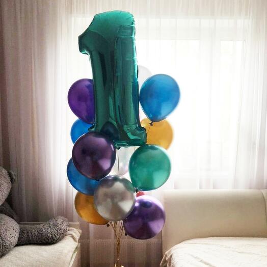 12 bolas de cromo y cualquier dígito