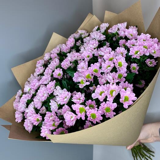 Хризантема Сантини в крафте💗