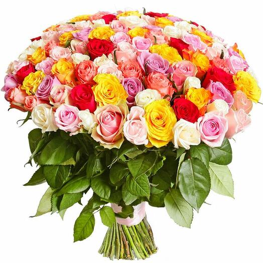 Mezcla de 101 rosas brillantes