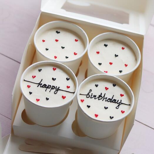 Торты в стакане Cake to go 4шт 2