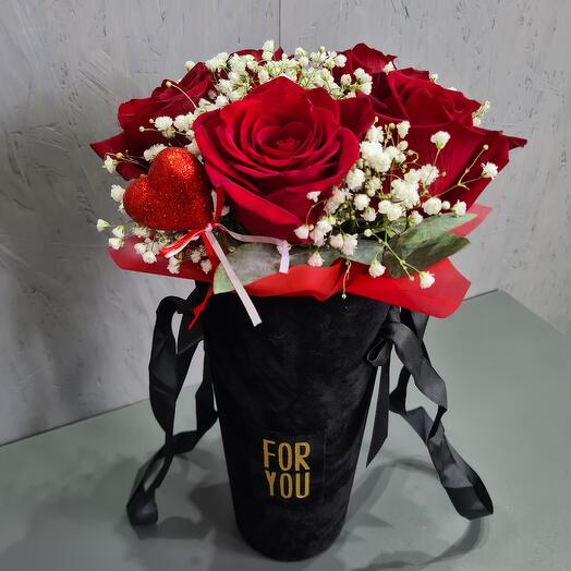 Cono con rosas