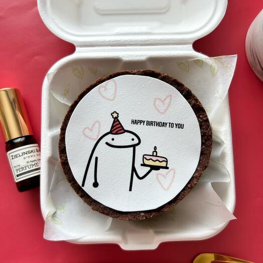 Шоколадный бенто-чизкейк «Happy birthday to you» в подарок другу/коллеге