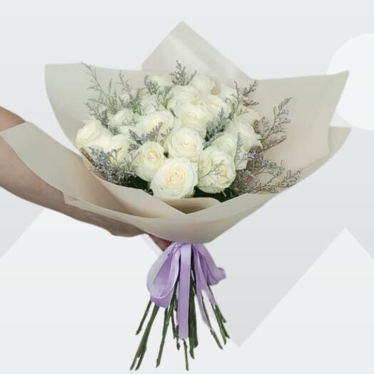 20 White Roses Bouquet