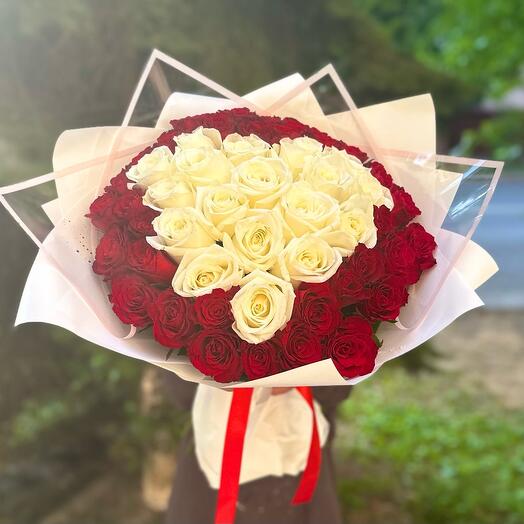 Monobucket of Roses "From the Bottom of My Heart!"