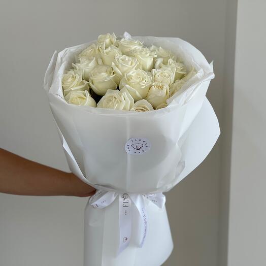 White Roses In White