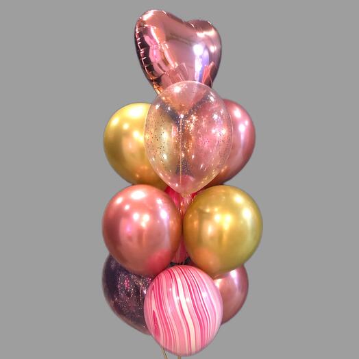 Fuente de bolas de oro Rosa