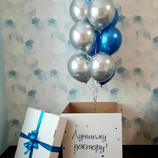 Коробка 2 с 9 воздушными шарами шром