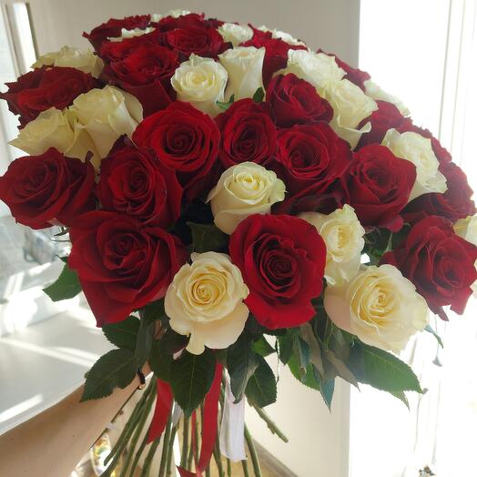 49 роз Эквадор 60 см