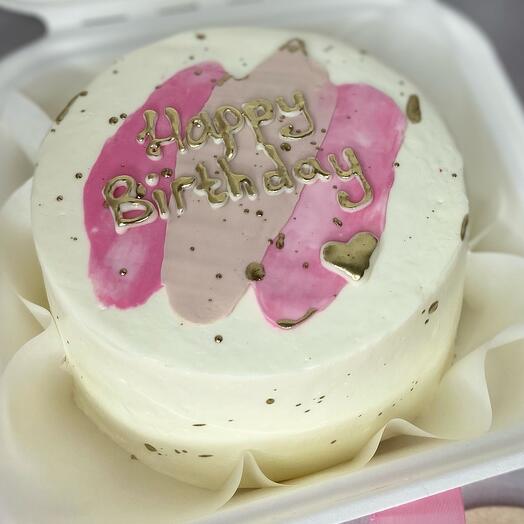 Happy birthday bento cake as a gift to a girl