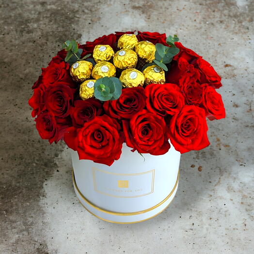 White Box Ch Red Roses