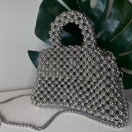 Сумка из бусин модель «metallic»