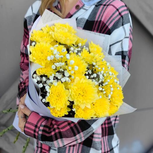 Хризантема желтая