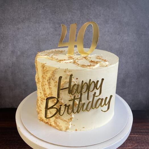 Торт бисквитный "Ванильно-шоколадный": "Happy Birthday"