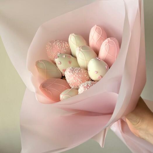 Букет из клубники в шоколаде 12 штук