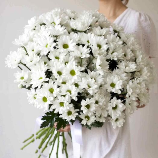 Букет из хризантем- ромашек для мамы 💐
