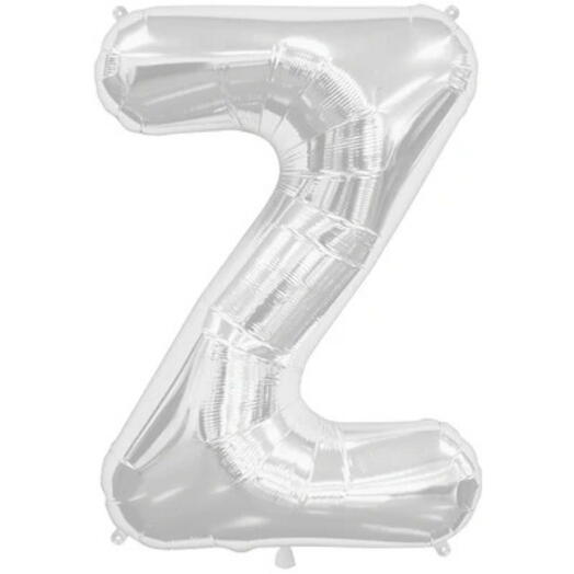 Letter Z Silver Foil Balloon