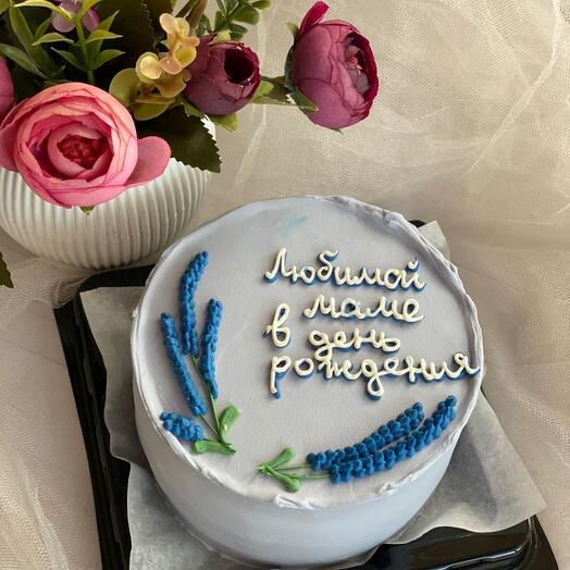Бисквитный бенто-торт "Любимой маме...", 450 г
