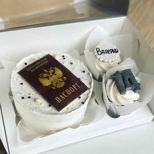 Бенто средний + капкейки на 14 лет ( получение паспорта)