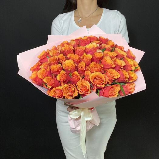 51 orange roses