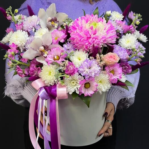Цветы в коробке 💜
