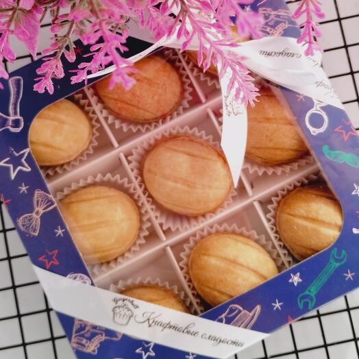 Орешки с вареной сгущенкой , 9 шт , подарок папе, дедушке, брату