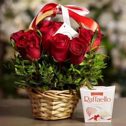Корзина с цветами для мамы🥰