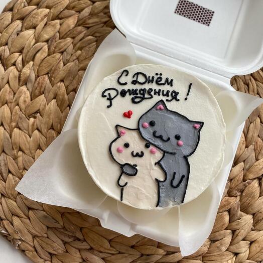 Бенто торт котики на день рождения