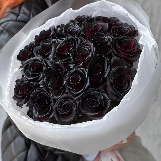 Букет из 21 чёрной розы 🖤