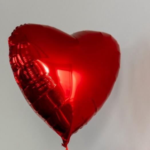 Сердце фольгированное с гелием