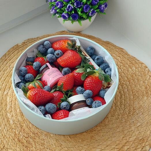 A set of fresh berries