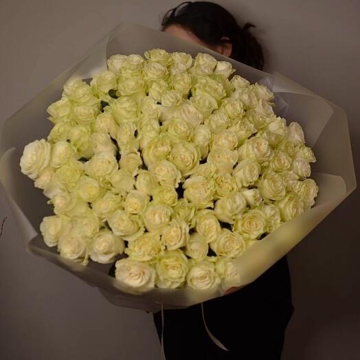 Букет из 101 белой розы