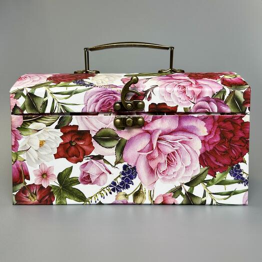 Подарочный сундук Pawns Collection ручной работы Chest Rose Large 25*16 см