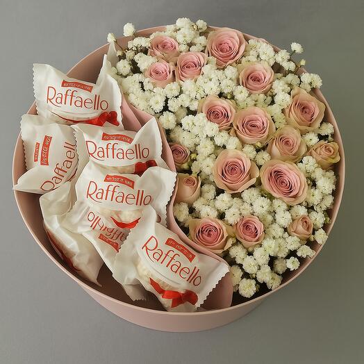 Bouquet of roses and sweets- without further ado