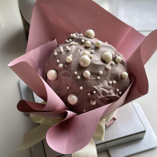 Кулич на пасху шоколадный с дубайской начинкой